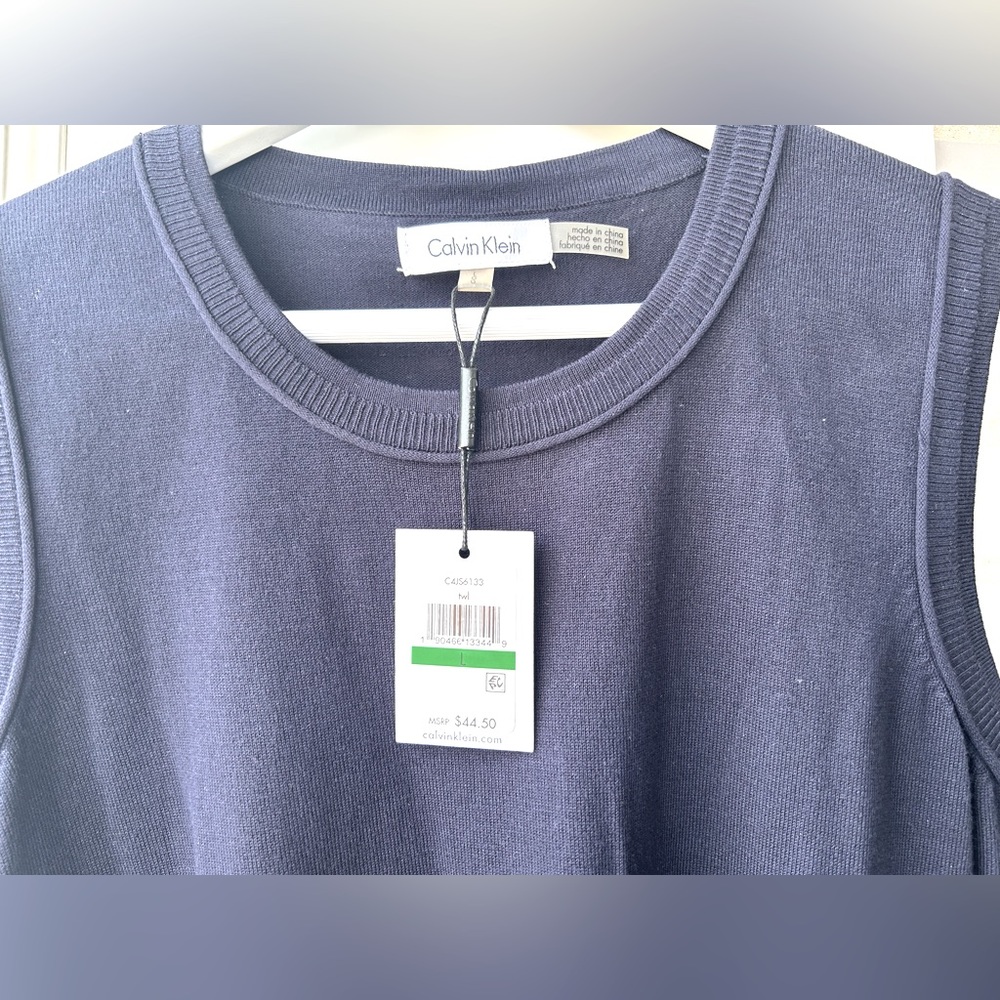 Calvin Klein navy blue sweater vest